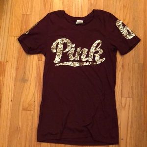 Pink Victoria secret Maroon shirt
